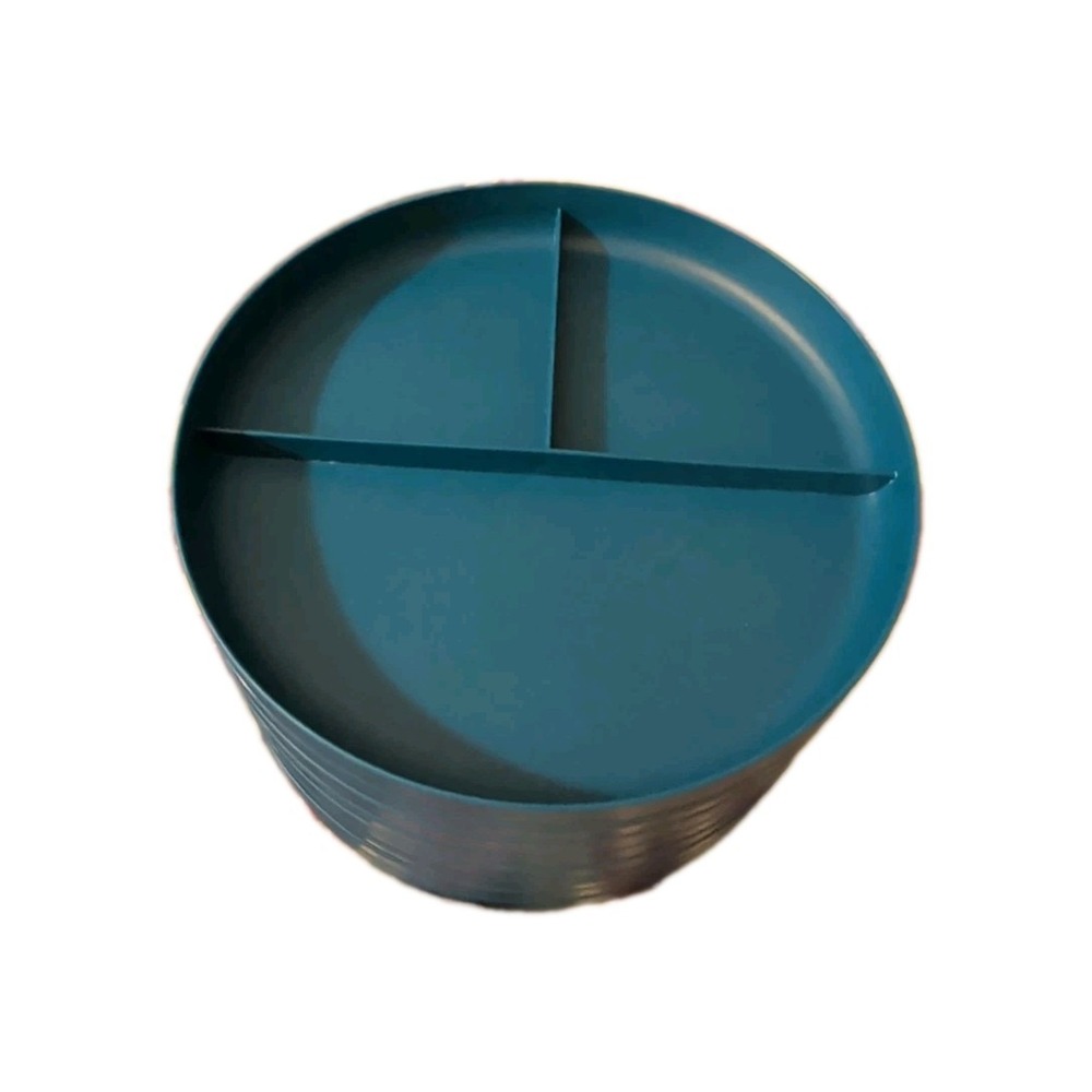 Lot of 8 Round Blue Divided Plates 7" Pillowfort Target BPA Free